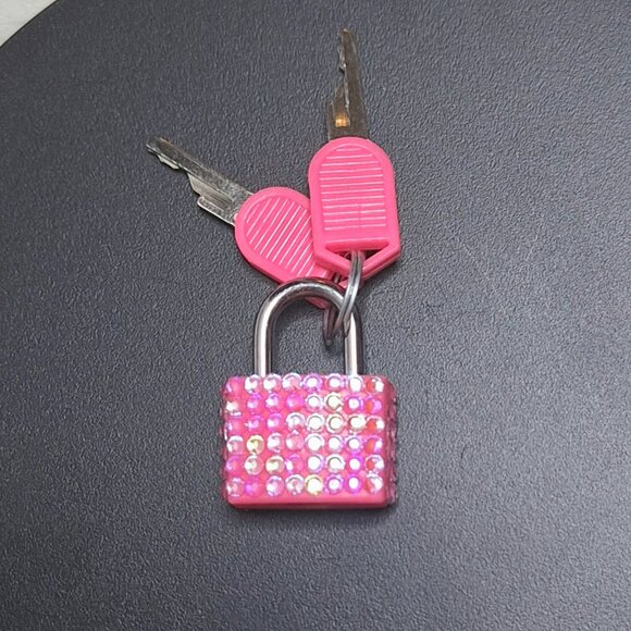 Small Bedazzled Locks with Keys, Bling Padlock - Picture 3 of 14